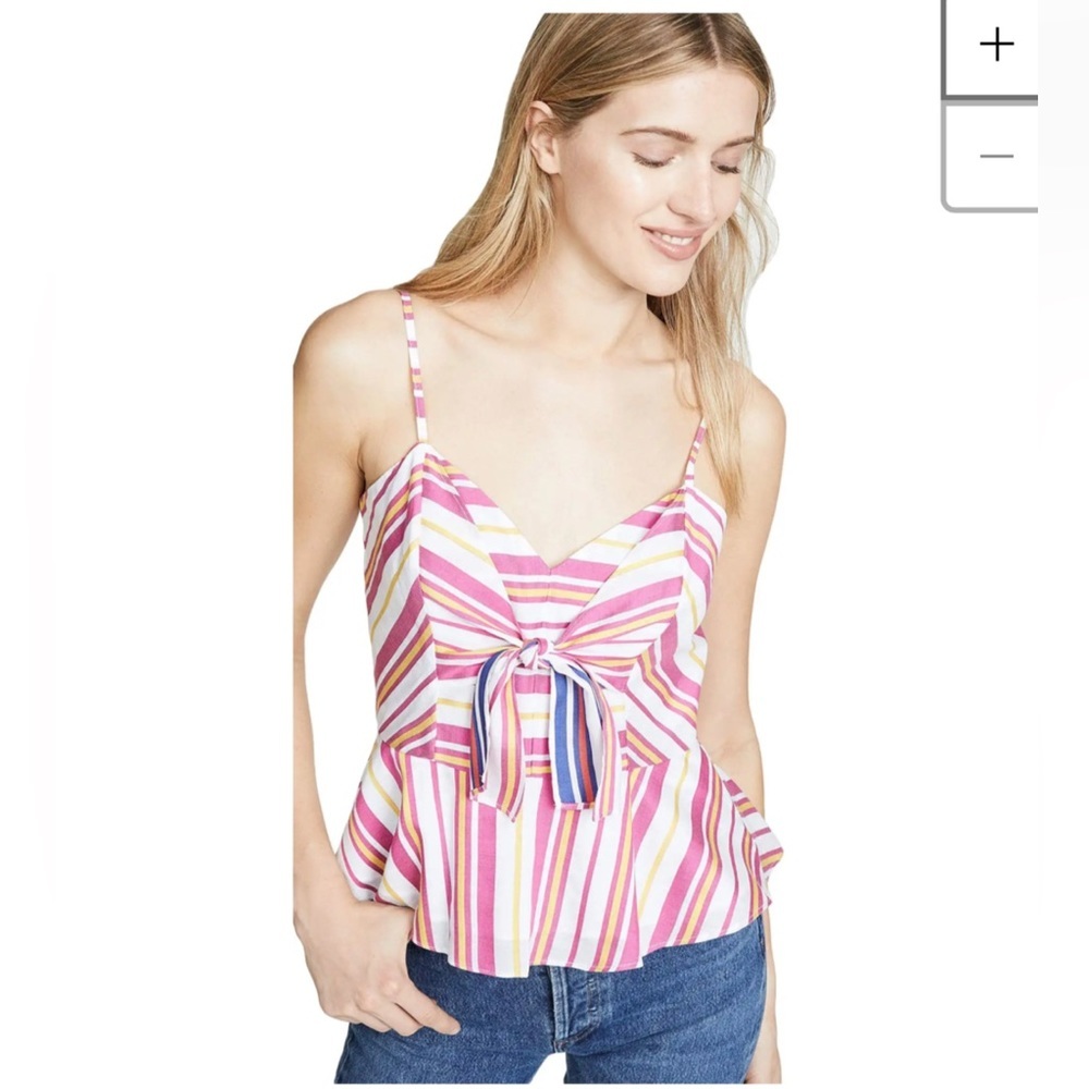 NWT Parker sz M striped top pink and yellow